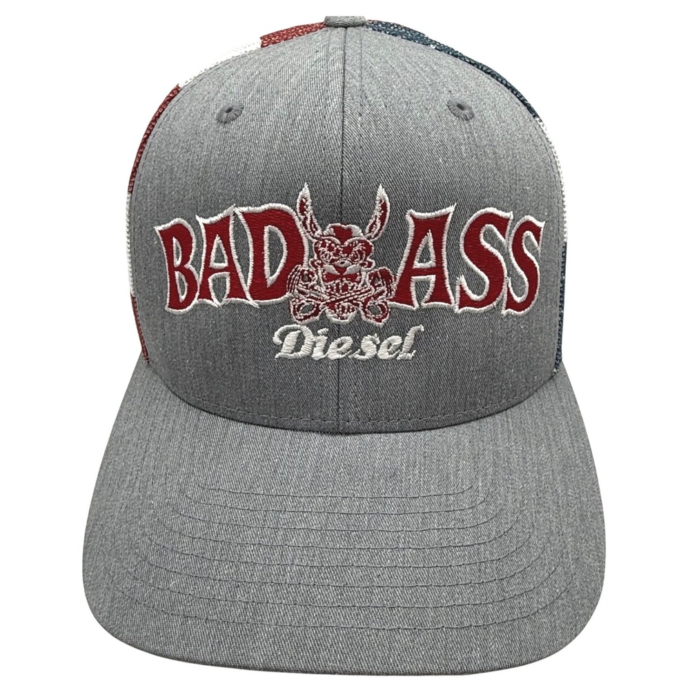 Bad Ass Diesel Trucker Hat‎ Richardson 112PM Stars & Stripes Patriotic Cap